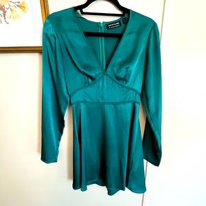 The Fifth Label Green Long Sleeve Mini Dress